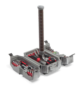 Marvel Avengers Thor's Hammer 44-Piece Tool Set | Mjolnir Toolbox All-In-One Kit