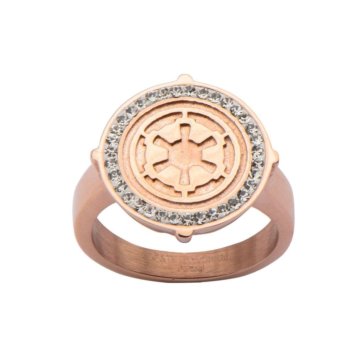 Star Wars Galactic Empire Women's Rose Gold Stainless Steel Ring