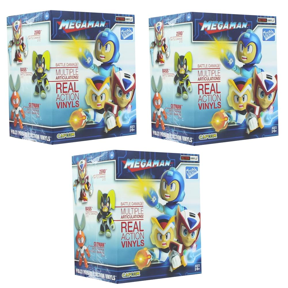 Mega Man Blind Box 3.25 Inch Battle Damaged Action Vinyls - Lot of 3
