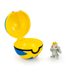 Pokemon Clip and Carry Poke Ball - Machop Figure w Quick Ball