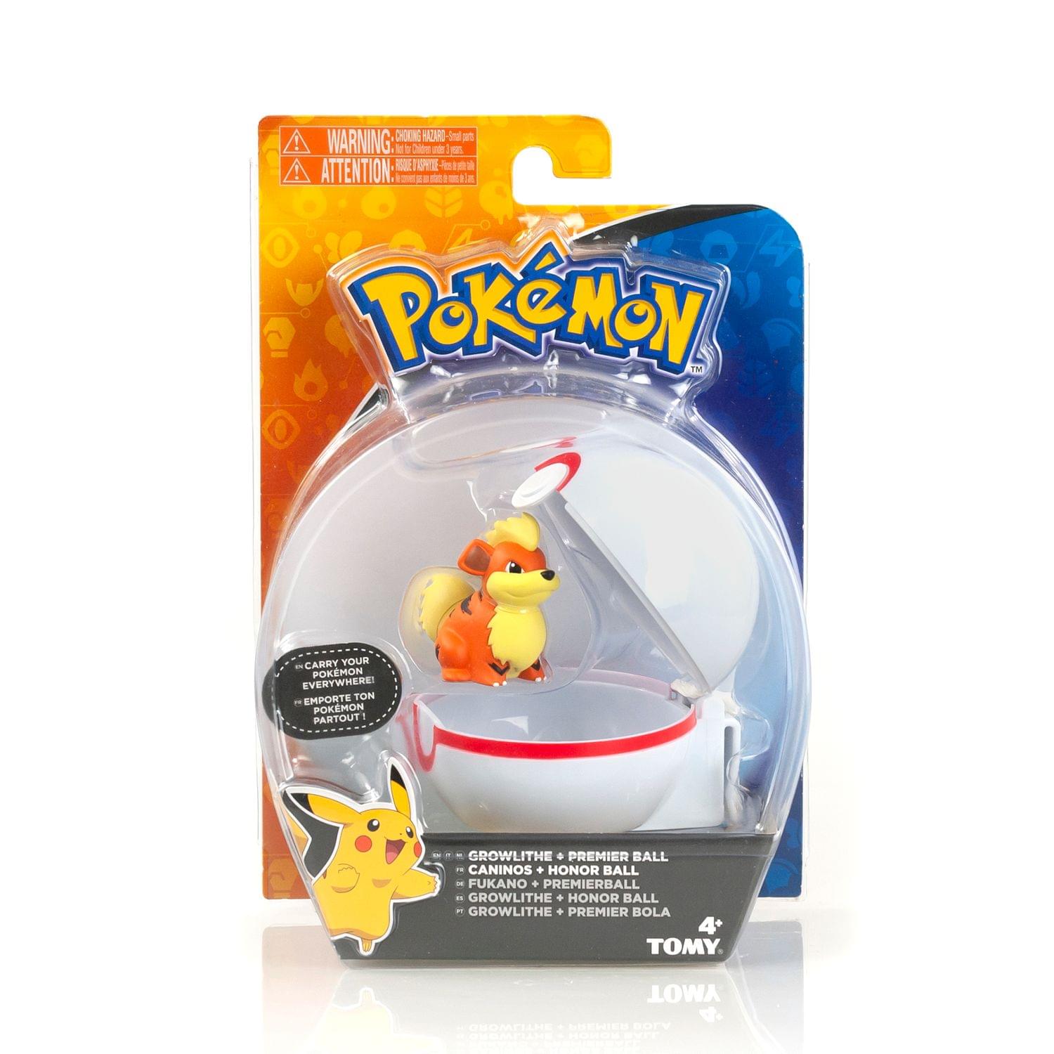 Pokémon Clip 'N' Carry Poké Ball & Growlithe Set | Includes Ball & 2" Growlithe Figure