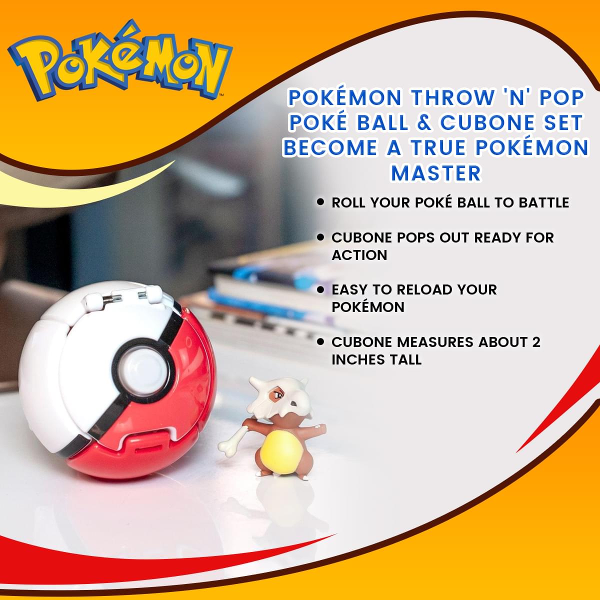 Pokémon Throw 'N' Pop Poké Ball & Cubone Set | Become A True Pokémon Master