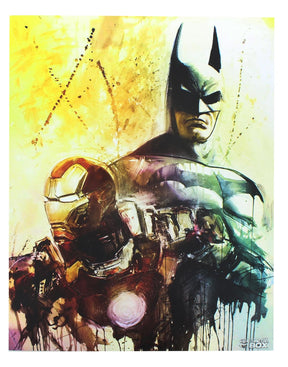 Batman & Iron Man Limited Edition 8x10 Inch Art Print by Rob Prior
