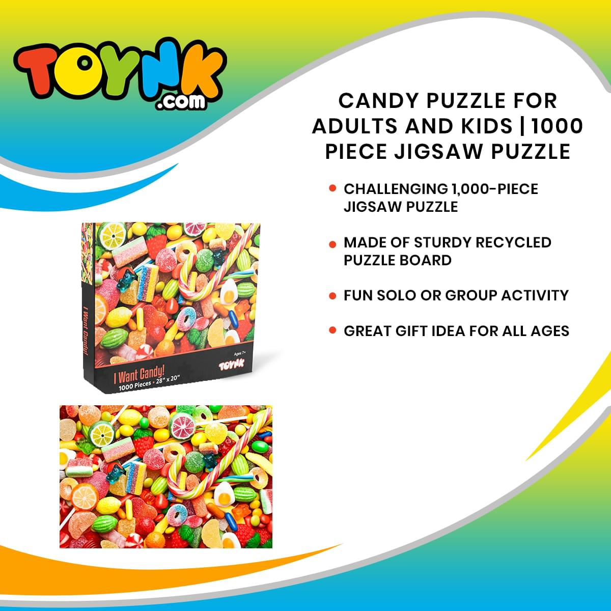 I Want Candy! Sugar Confectionery 1000 Piece Jigsaw Puzzle