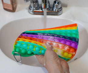 Rainbow Square 100-Button Silicone Pop Fidget Toy