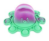 Pop Fidget Toy Aqua Octopus 8-Button Silicone Bubble Popping Game
