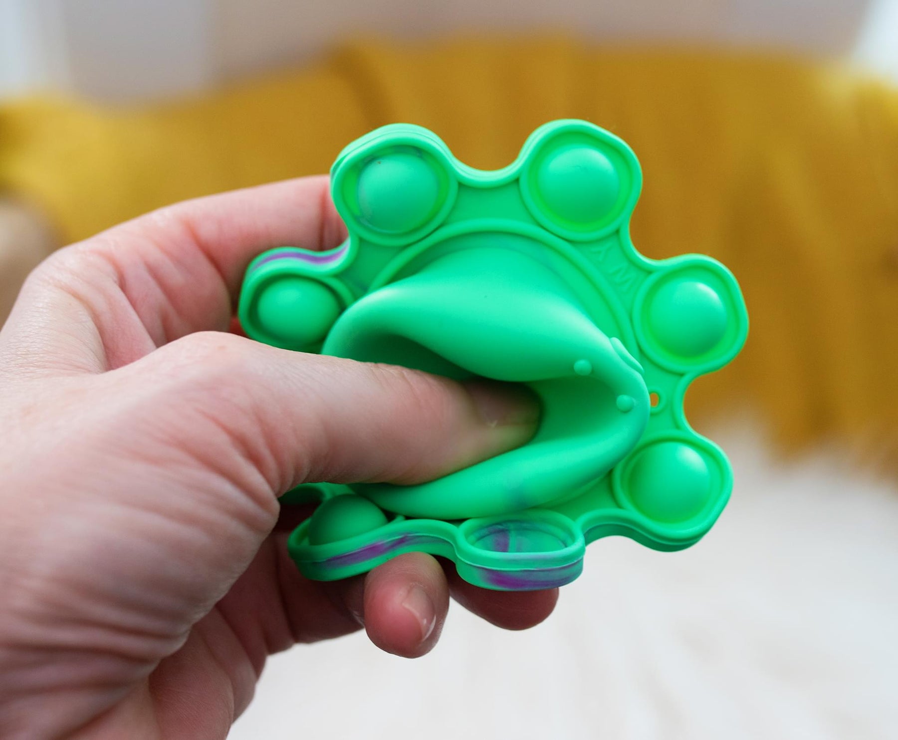 Pop Fidget Toy Aqua Octopus 8-Button Silicone Bubble Popping Game