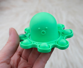 Pop Fidget Toy Aqua Octopus 8-Button Silicone Bubble Popping Game