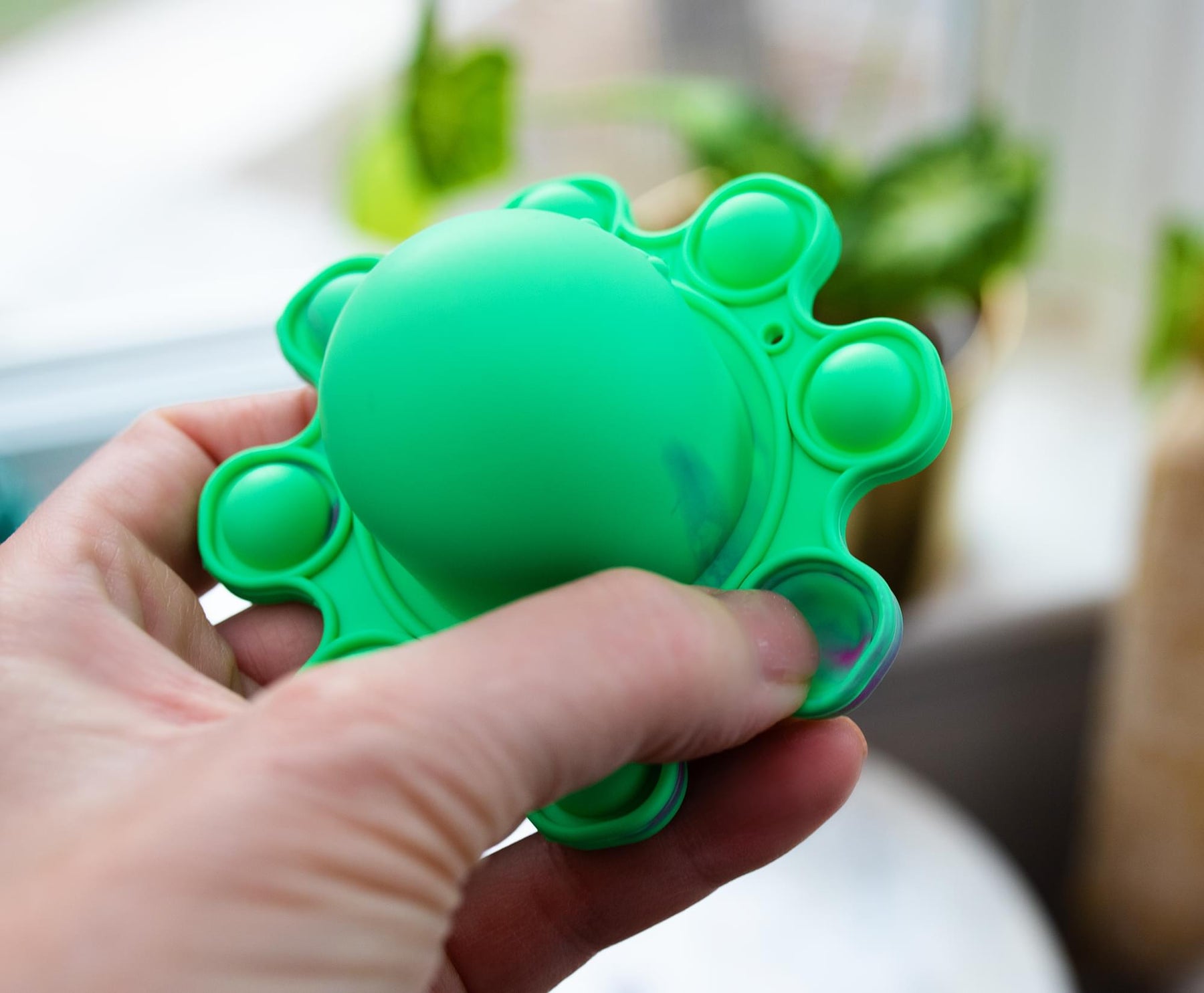 Pop Fidget Toy Aqua Octopus 8-Button Silicone Bubble Popping Game