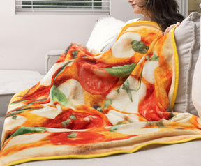 Margarita Pizza Round Fleece Throw Blanket | 60 Inches