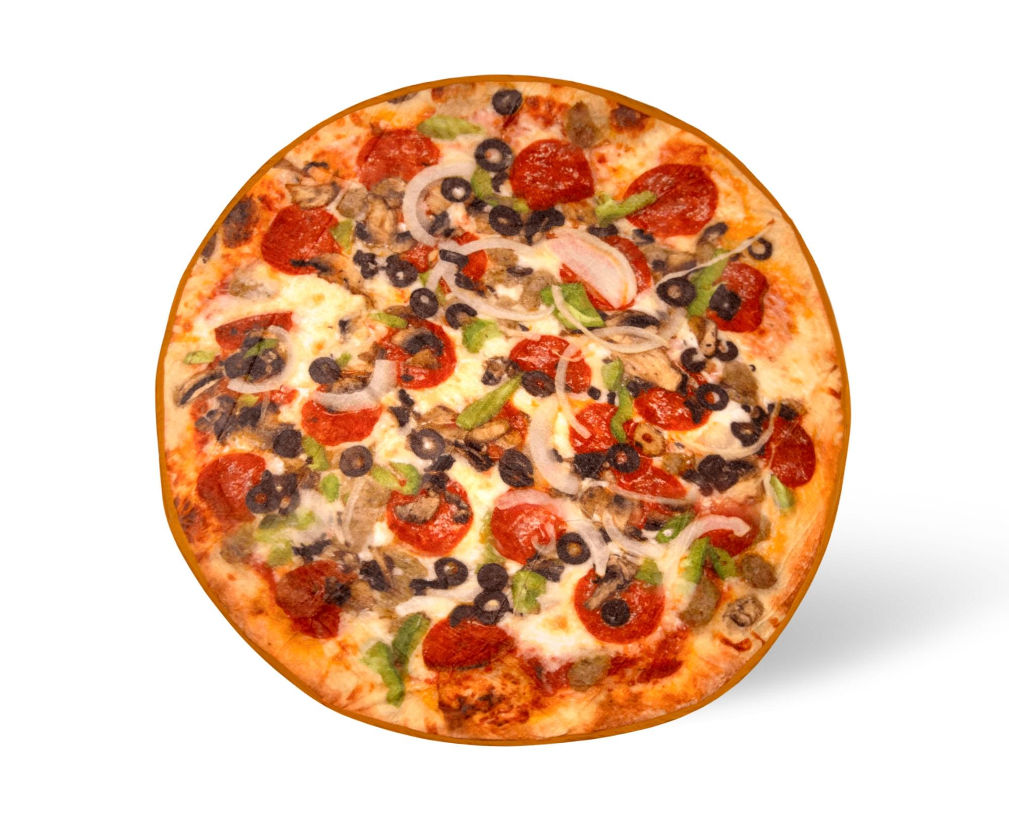 Supreme Pizza Round Fleece Throw Blanket | 60 Inches