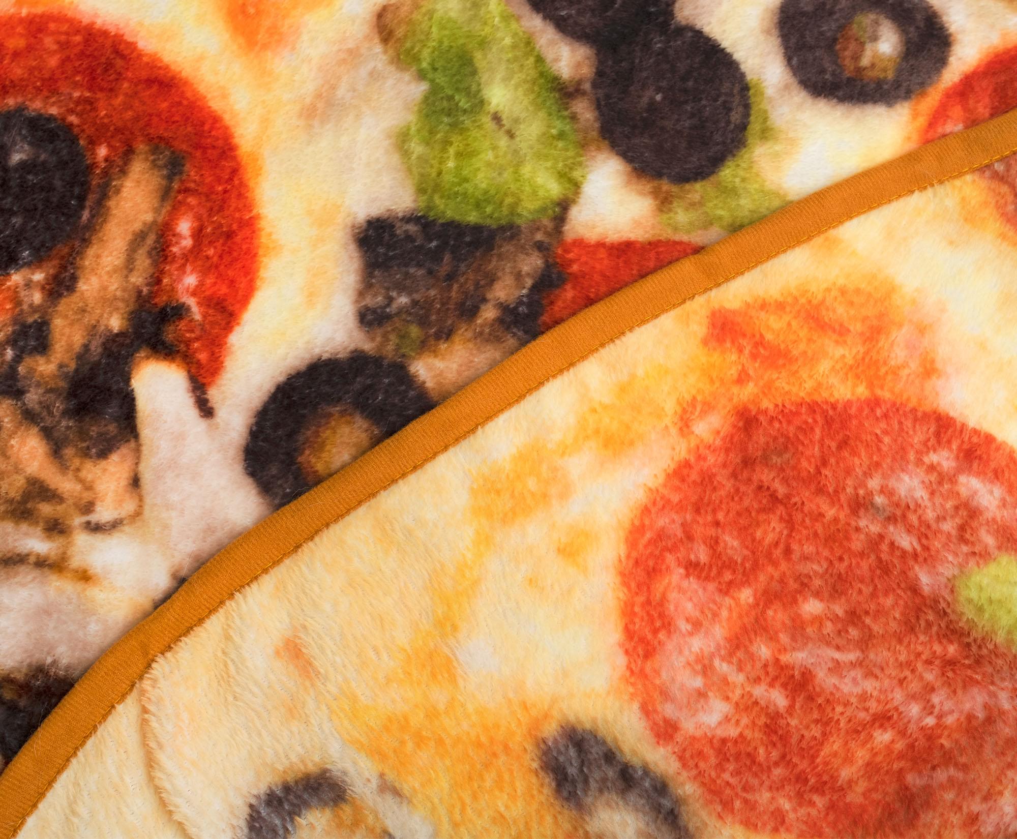 Supreme Pizza Round Fleece Throw Blanket | 60 Inches