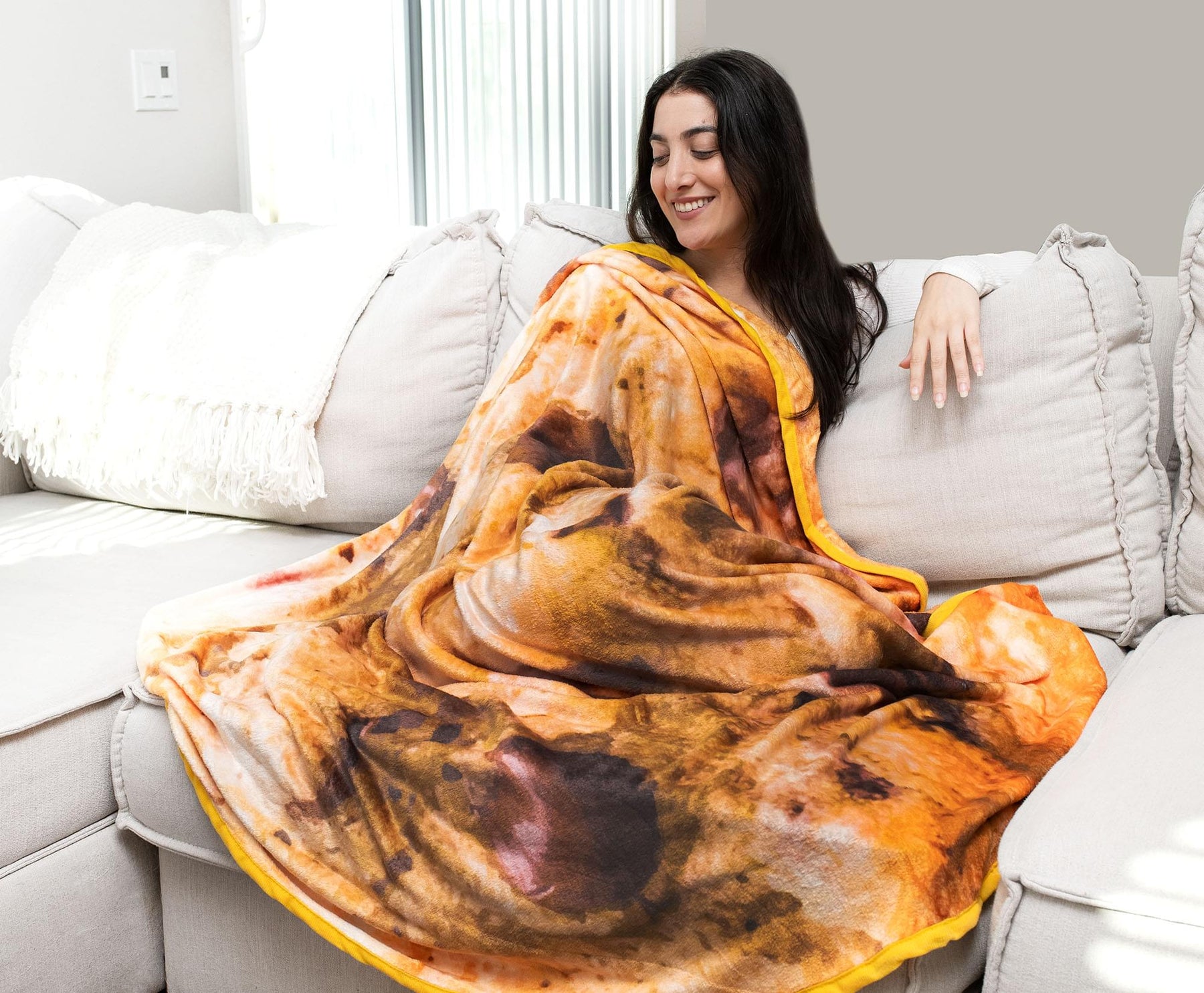 Chocolate Chip Cookie Round Fleece Throw Blanket | 60 Inches