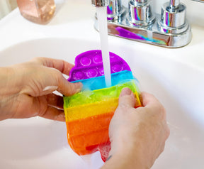 Pop Fidget Toy Rainbow Popsicle 32-Button Silicone Bubble Popping Game