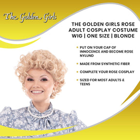 The Golden Girls Officially Licensed Rose Costume Cosplay Wig