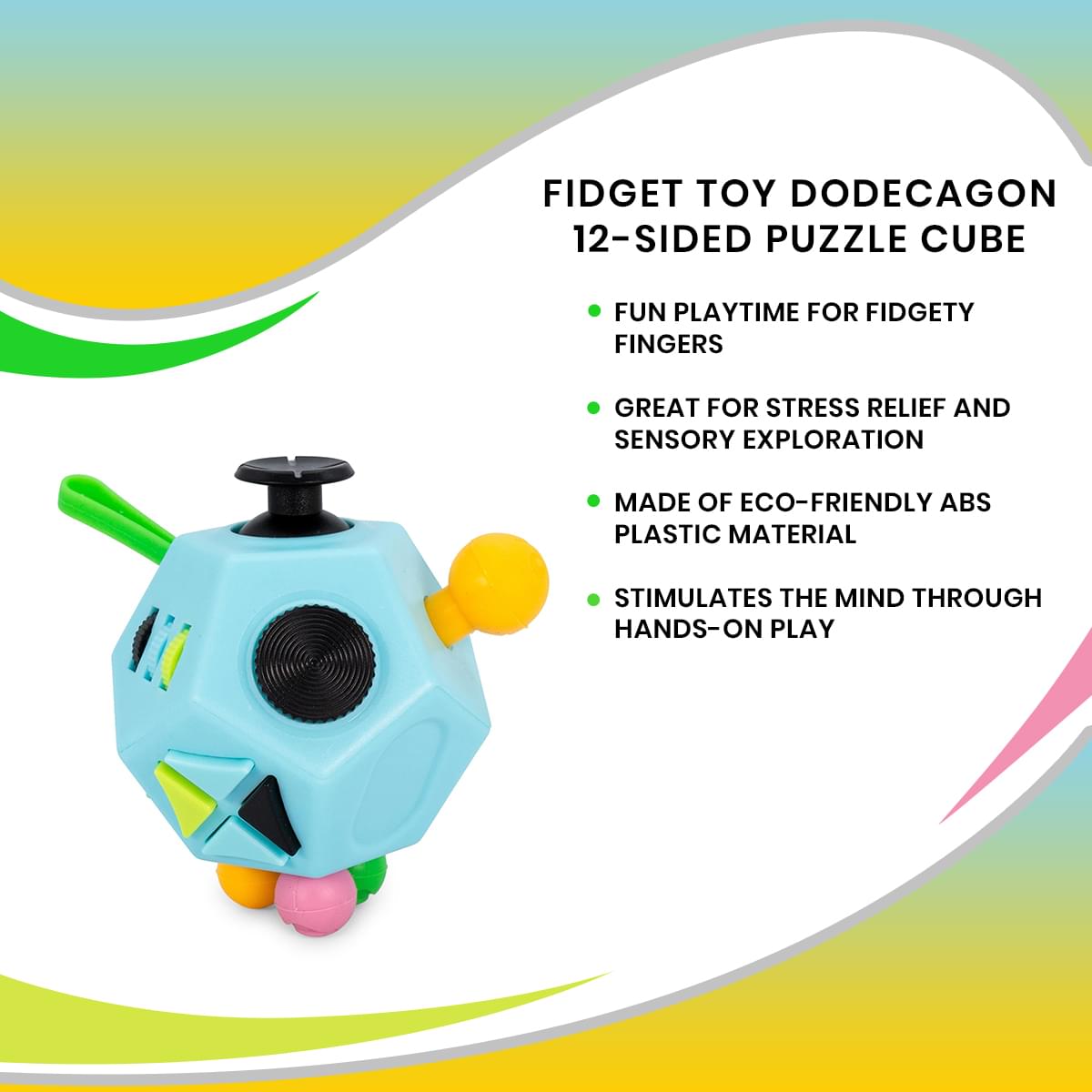 Fidget Toy Dodecagon 12-Sided Puzzle Cube