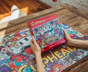 Cuphead and Mugman Collage 1000-Piece Jigsaw Puzzle | Toynk Exclusive
