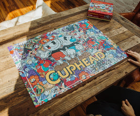 Cuphead and Mugman Collage 1000-Piece Jigsaw Puzzle | Toynk Exclusive