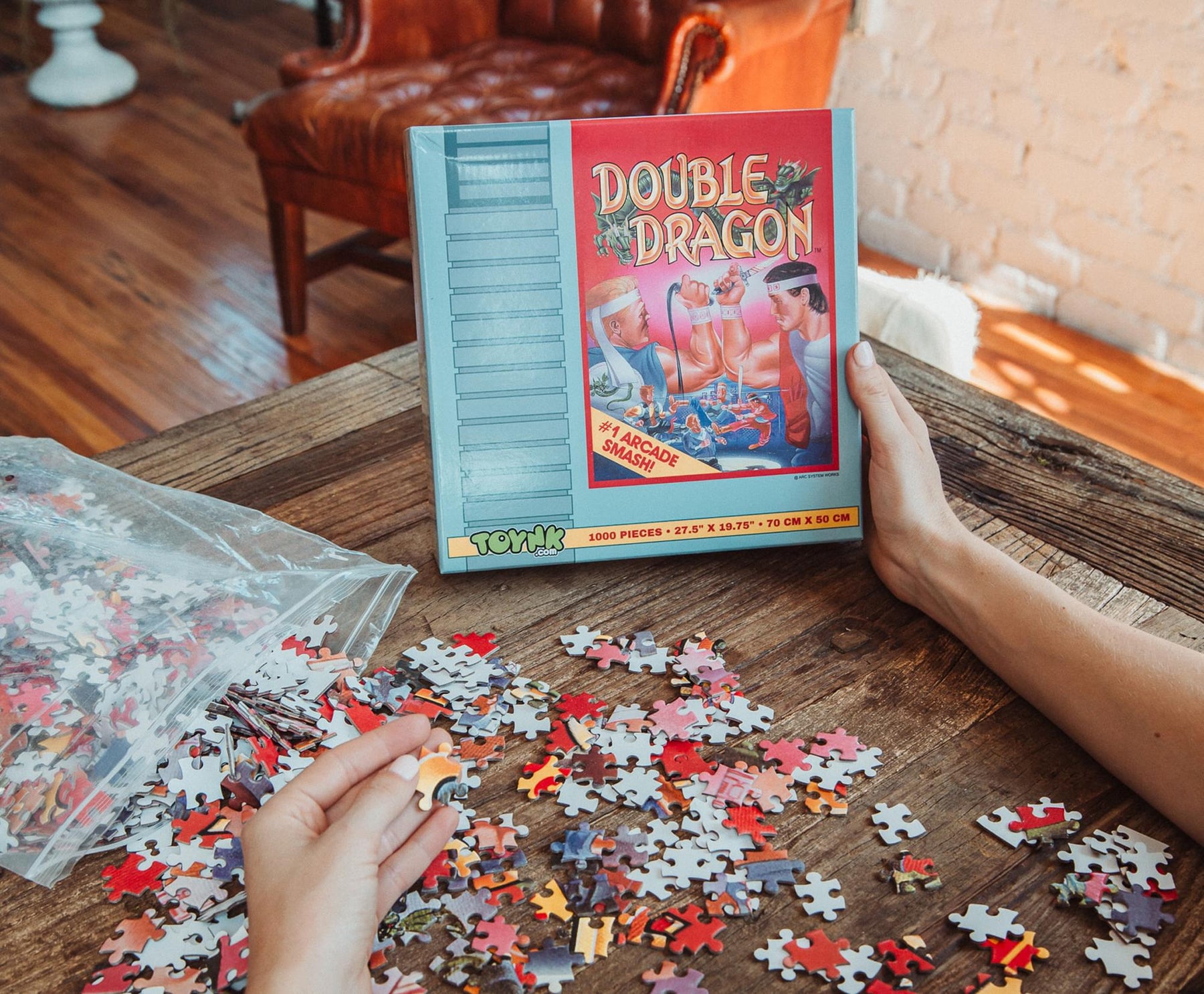 Double Dragon NES Cartridge 1000-Piece Jigsaw Puzzle | Toynk Exclusive