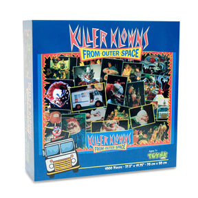 Killer Klowns From Outer Space Kollage A 1000-Piece Jigsaw Puzzle For Adults | 28 x 20 Inches