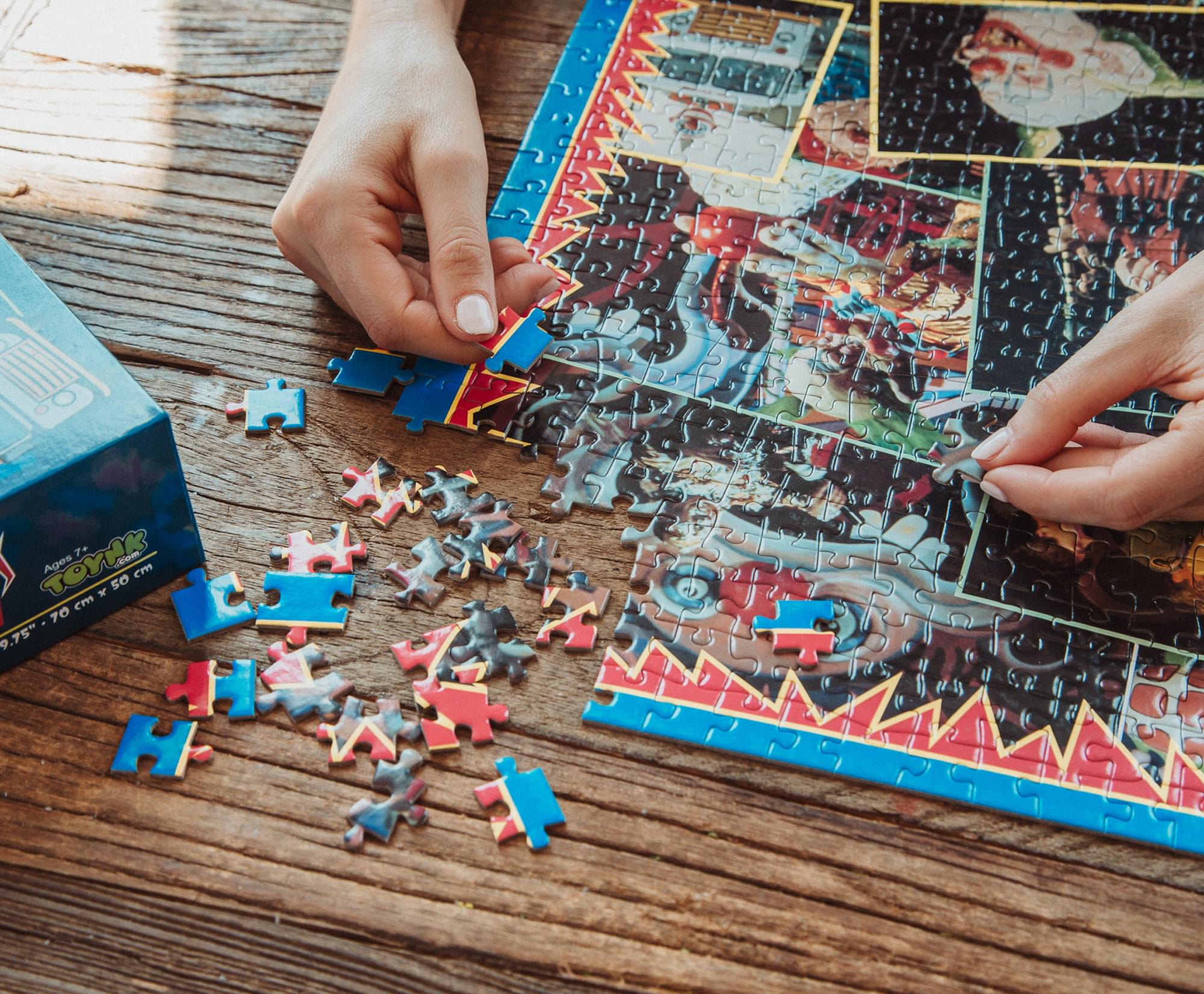 Killer Klowns From Outer Space Kollage A 1000-Piece Jigsaw Puzzle For Adults | 28 x 20 Inches
