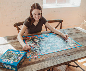Killer Klowns From Outer Space Kollage A 1000-Piece Jigsaw Puzzle For Adults | 28 x 20 Inches