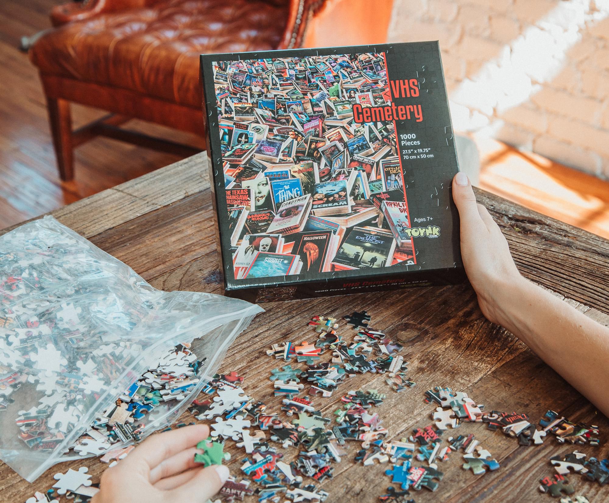 Horror VHS Cemetery 1000-Piece Jigsaw Puzzle | Toynk Exclusive