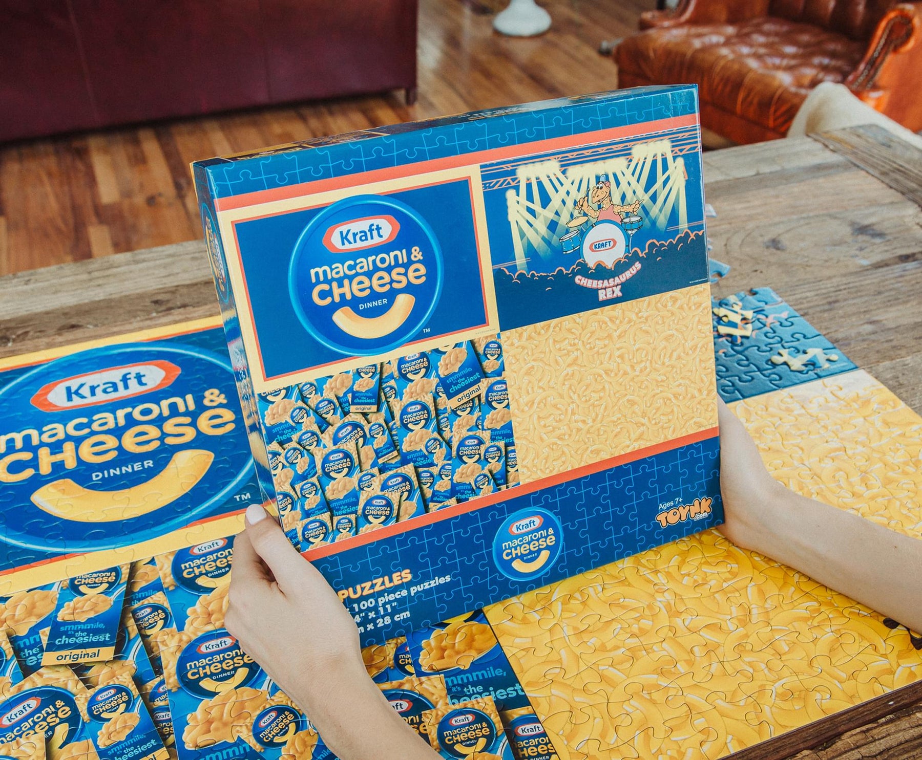 Kraft Macaroni and Cheese 100-Piece Jigsaw Puzzle 4-Pack | Toynk Exclusive