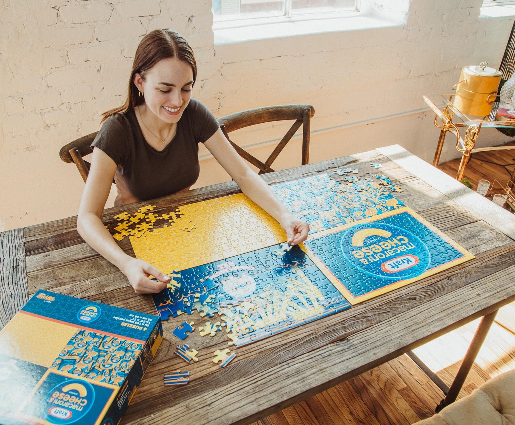 Kraft Macaroni and Cheese 100-Piece Jigsaw Puzzle 4-Pack | Toynk Exclusive