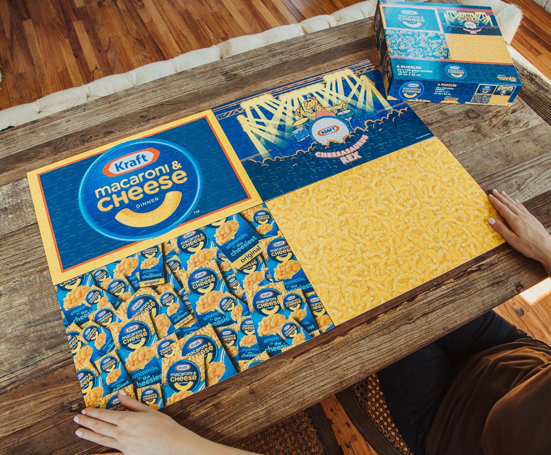 Kraft Macaroni and Cheese 100-Piece Jigsaw Puzzle 4-Pack | Toynk Exclusive