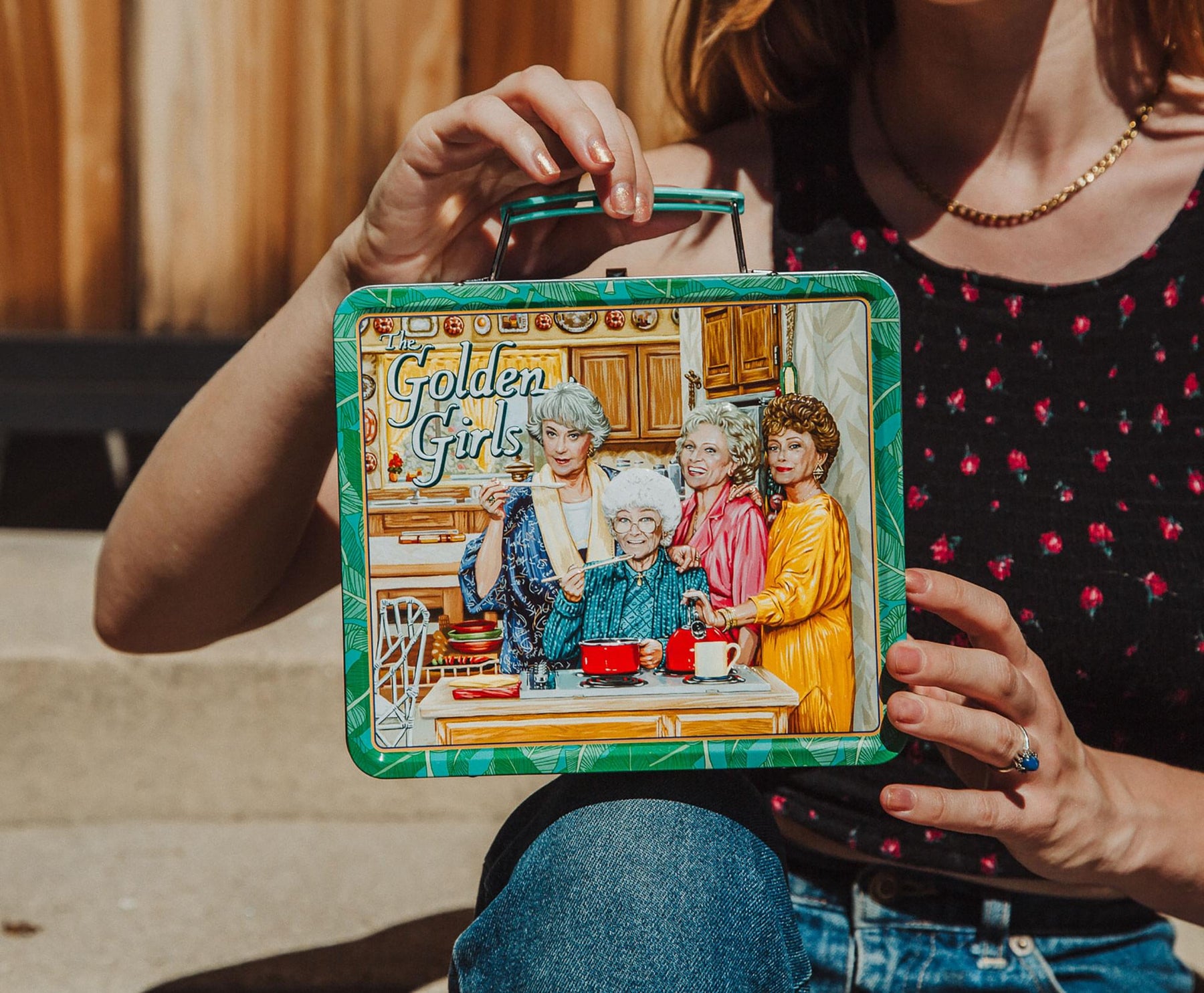 The Golden Girls Cast Retro Metal Tin Lunch Box Tote | Toynk Exclusive