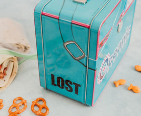 LOST Oceanic Airlines Metal Tin Lunch Box Tote | 8 x 7 x 4 Inches