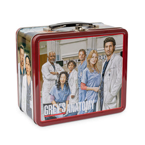 Grey's Anatomy Cast Metal Tin Lunch Box Tote | 8 x 7 x 4 Inches