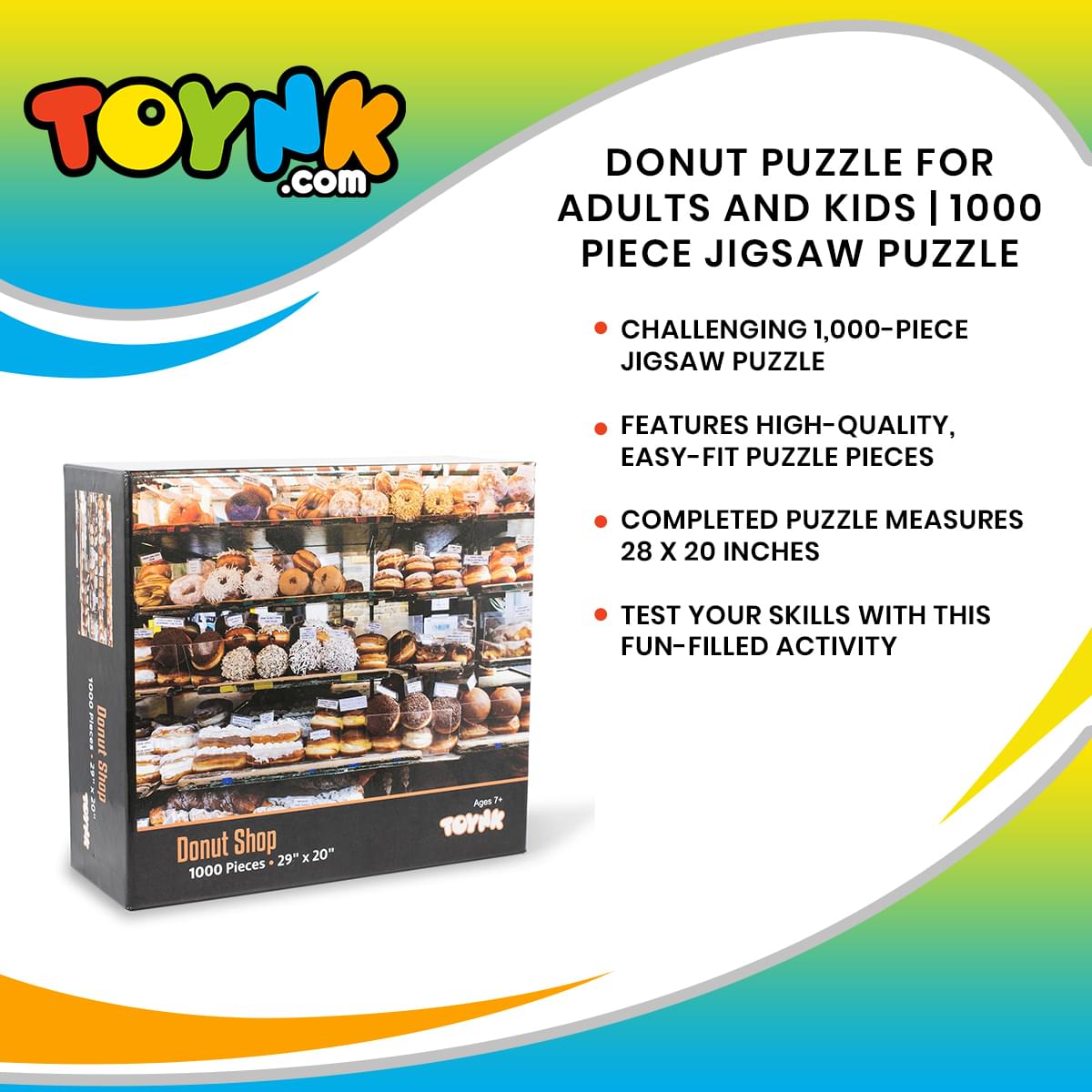 Donut Shop Bakery Puzzle For Adults And Kids | 1000 Piece Jigsaw Puzzle