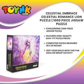 Celestial Embrace Lion Puzzle For Adults And Kids | 1000 Piece Jigsaw Puzzle
