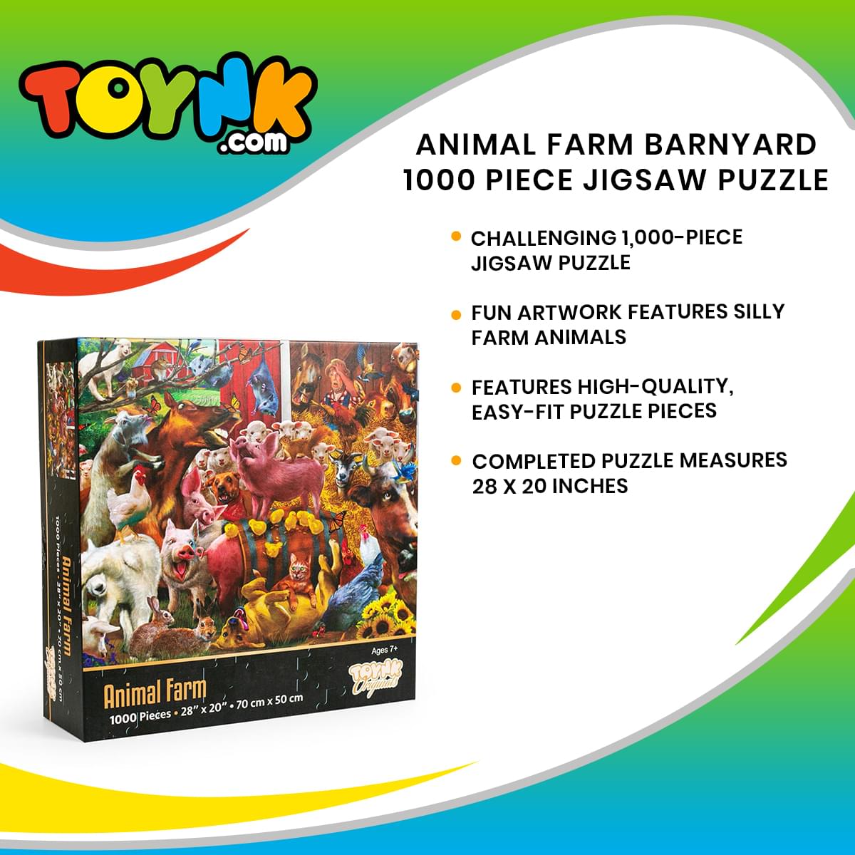 Animal Farm Barnyard 1000 Piece Jigsaw Puzzle