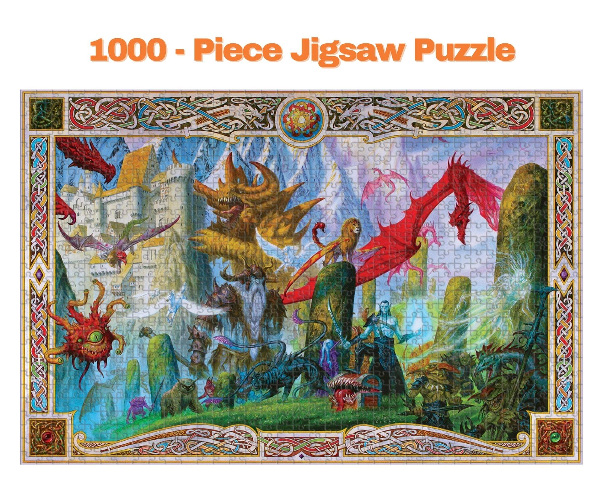 Dungeon Denizens Mythical Monster Puzzle | 1000 Piece Jigsaw Puzzle