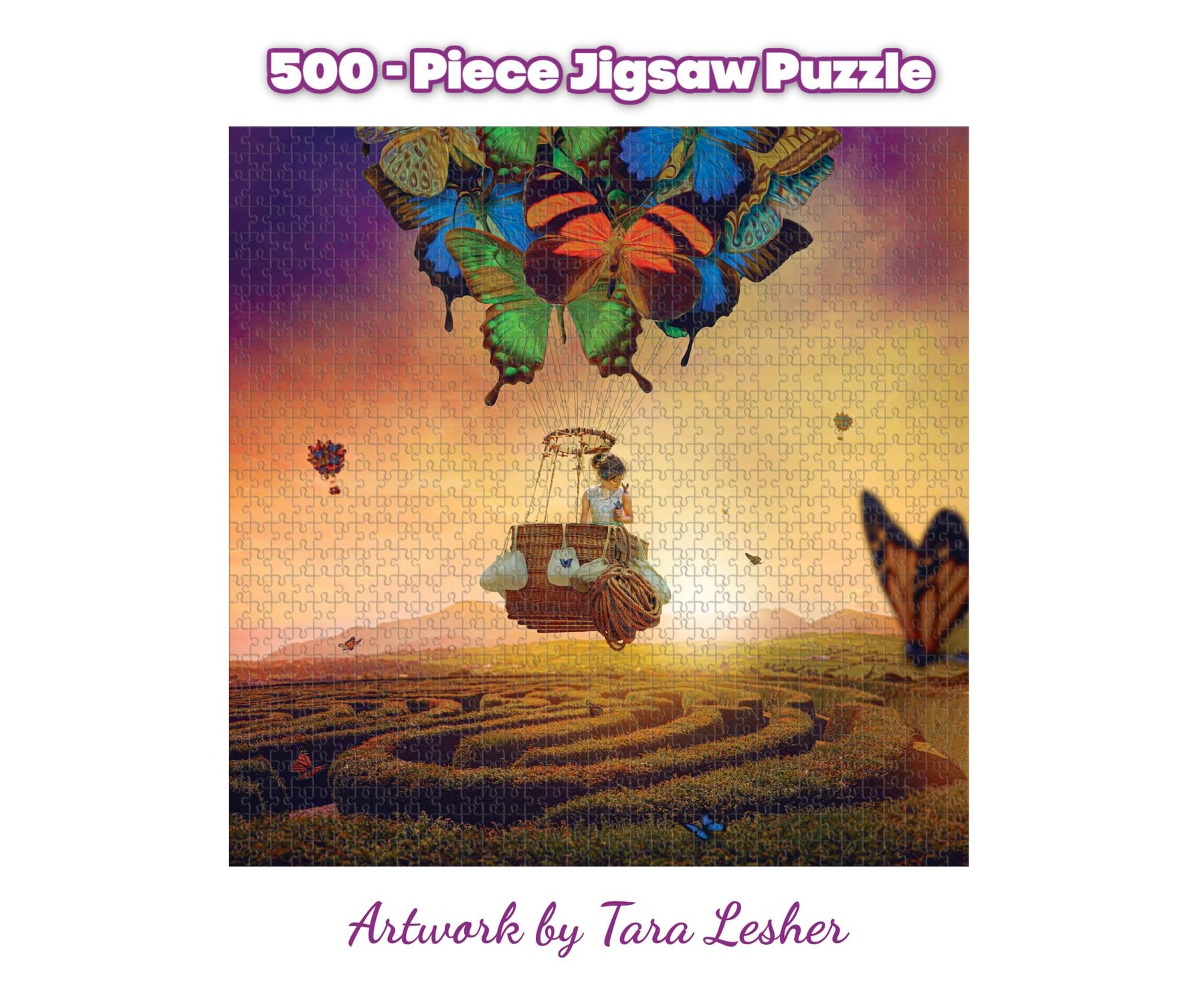 Windsome Wanderer Butterfly Puzzle By Tara Lesher | 500 Piece Jigsaw Puzzle