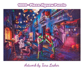 Boo Boulevard Halloween Puzzle By Tara Lesher | 1000 Piece Jigsaw Puzzle