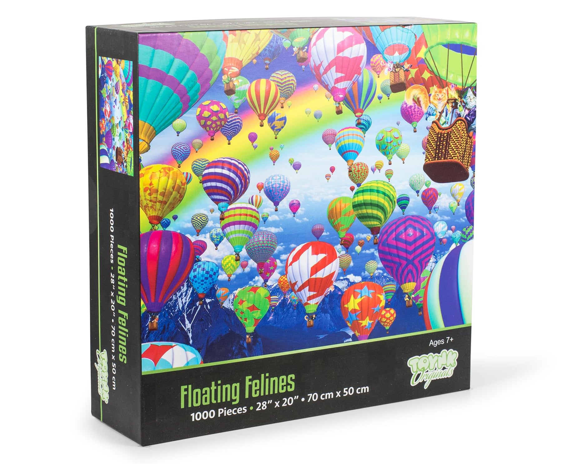 Floating Felines Hot Air Balloon Puzzle | 1000 Piece Jigsaw Puzzle