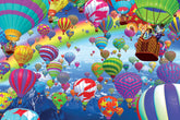 Floating Felines Hot Air Balloon Puzzle | 1000 Piece Jigsaw Puzzle
