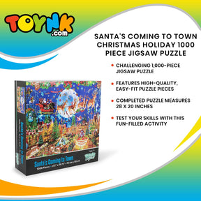Santa's Coming to Town Christmas Holiday 1000 Piece Jigsaw Puzzle
