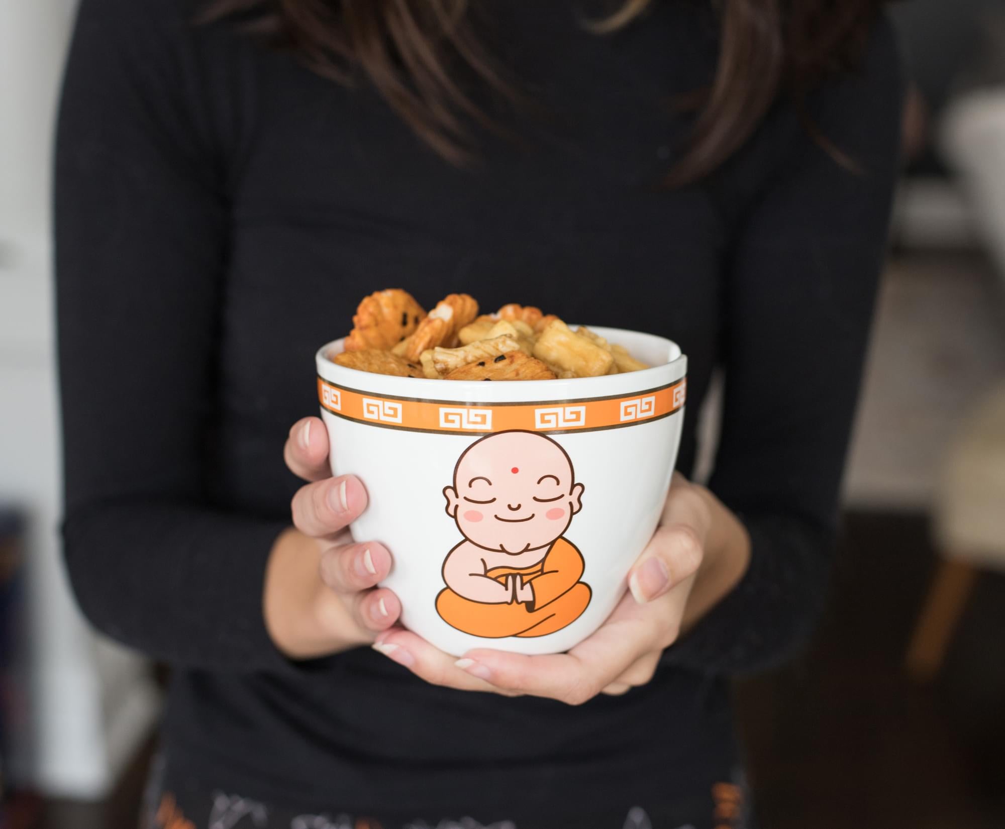 Hungry Buddha Japanese Dinnerware Set | 16-Ounce Ramen Bowl and Chopsticks