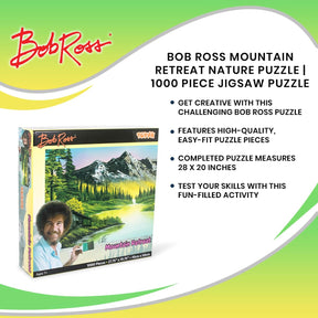 Bob Ross Mountain Retreat Nature Puzzle | 1000 Piece Jigsaw Puzzle