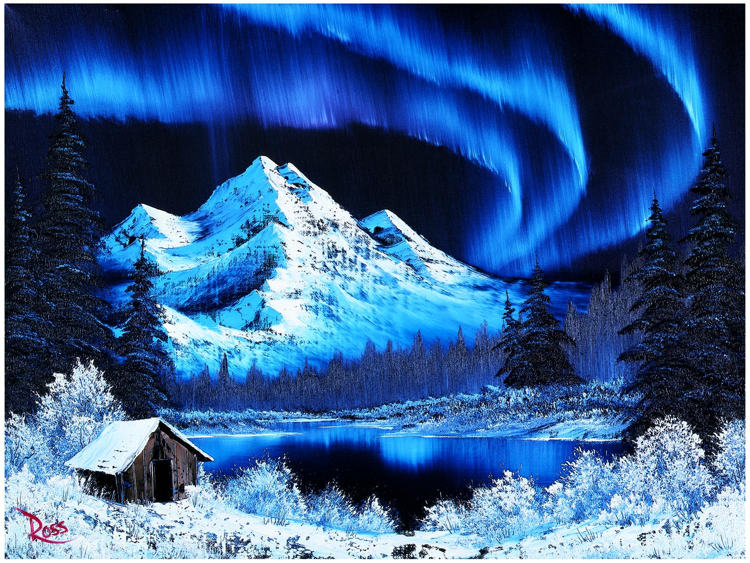 Bob Ross Northern Lights Aurora Borealis Puzzle | 1000 Piece Jigsaw Puzzle