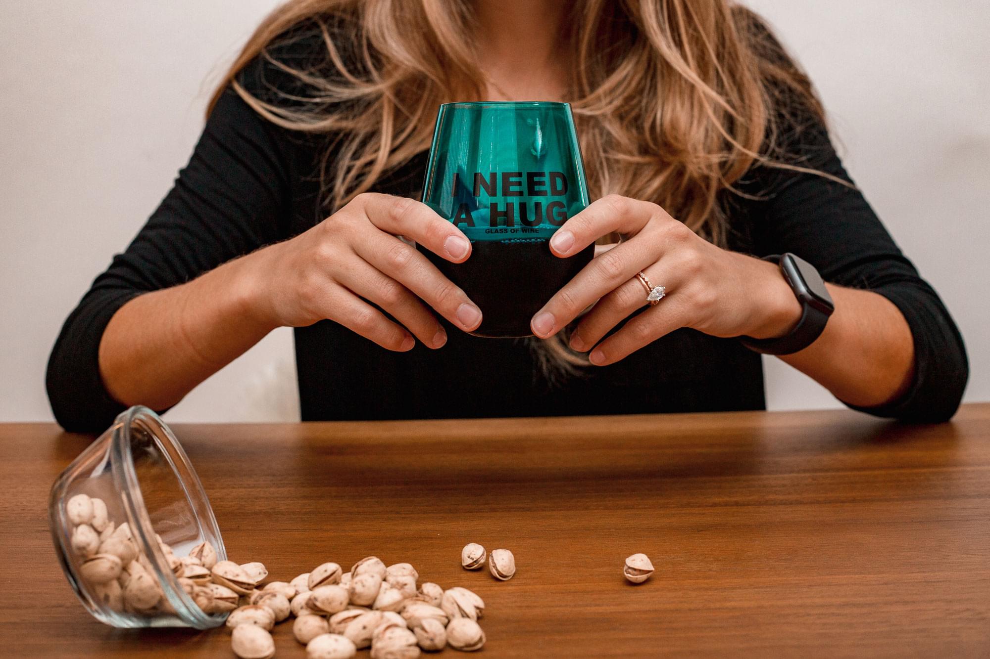 "I Need A HUGe Glass Of Wine" Stemless Wine Glass | Holds 20 Ounces