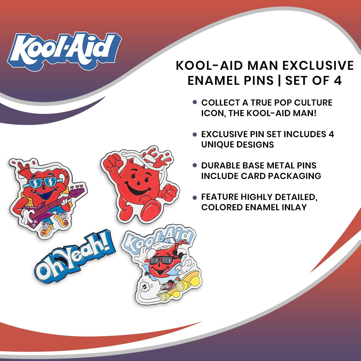 Kool-Aid Man Exclusive Enamel Pins | Set Of 4