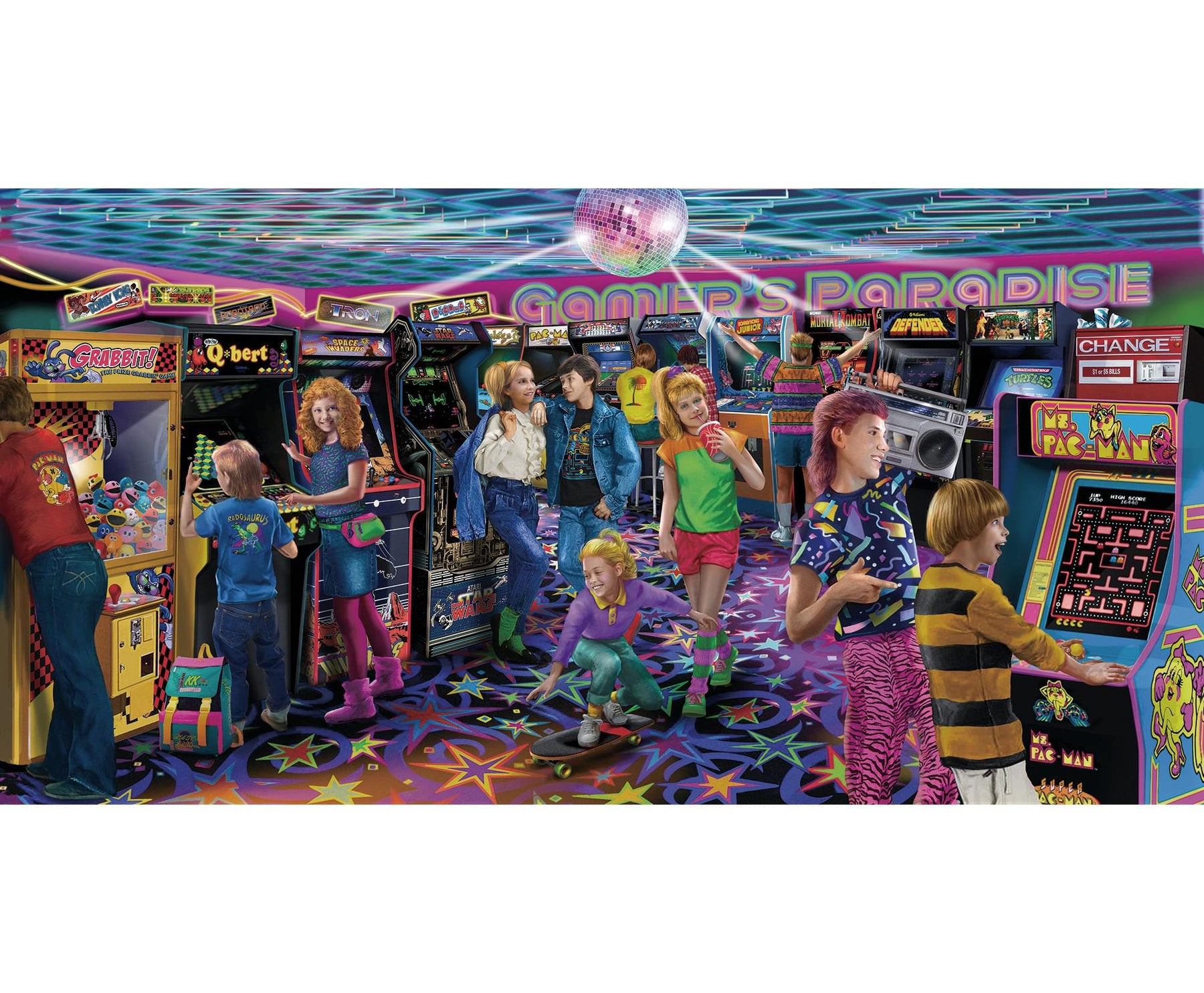 Gamers Paradise '80s Retro Arcade 2000 Piece Jigsaw Puzzle