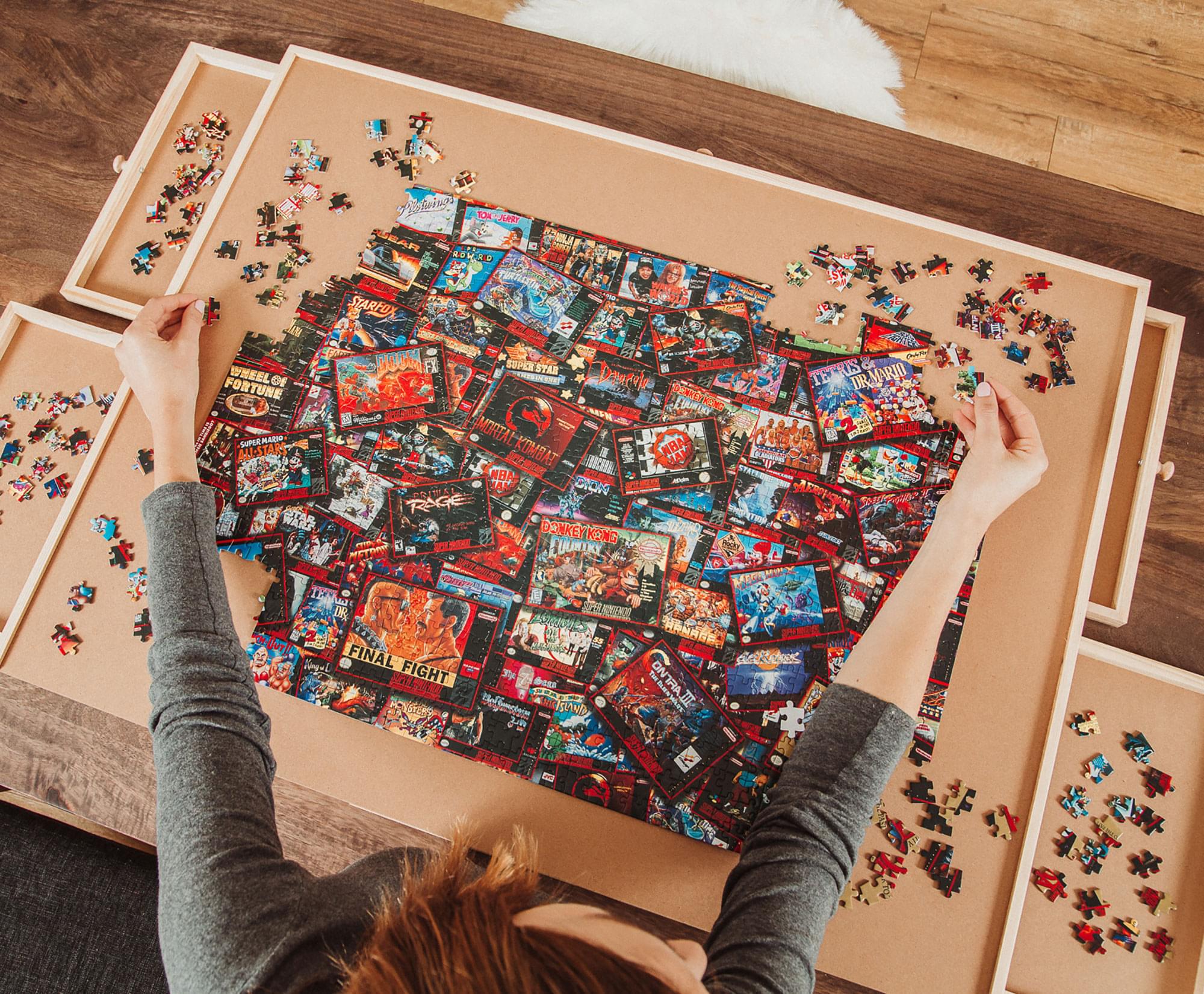 Super Never Ending Showdowns Retro Video Games 1000-Piece Jigsaw Puzzle