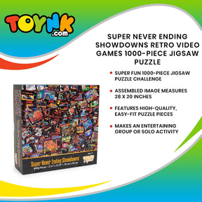 Super Never Ending Showdowns Retro Video Games 1000-Piece Jigsaw Puzzle